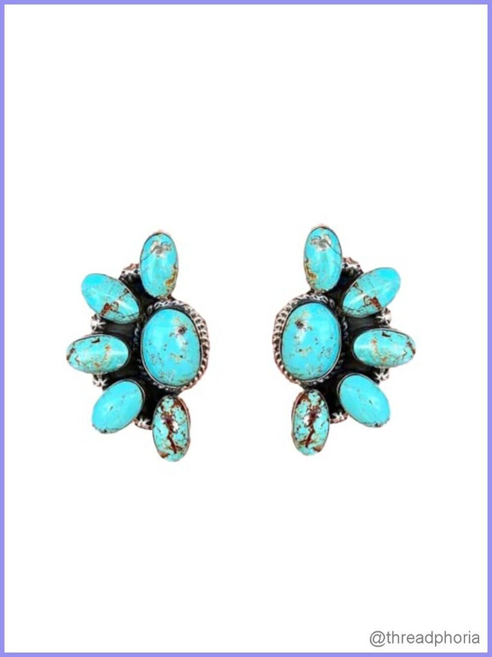 Turquoise Drop Dangle Earrings Boho Western Teardrop Gemstone Jewelry Gift